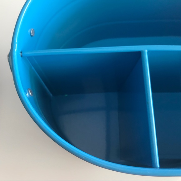 TARGET - Turquoise Enameled Metal Utensil Caddy & Countertop Flatware Organizer - Picture 7 of 16